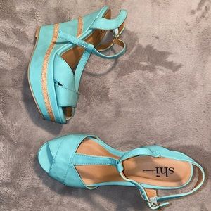 Cork and Turquoise Wedges!